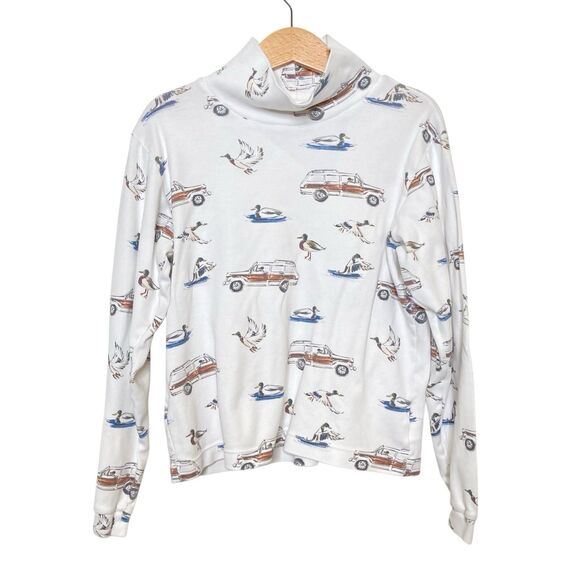 Smockingbird Ducks And Trucks Print All Over Turtleneck Sweatshirt Boys Size 8 - Picture 1 of 10